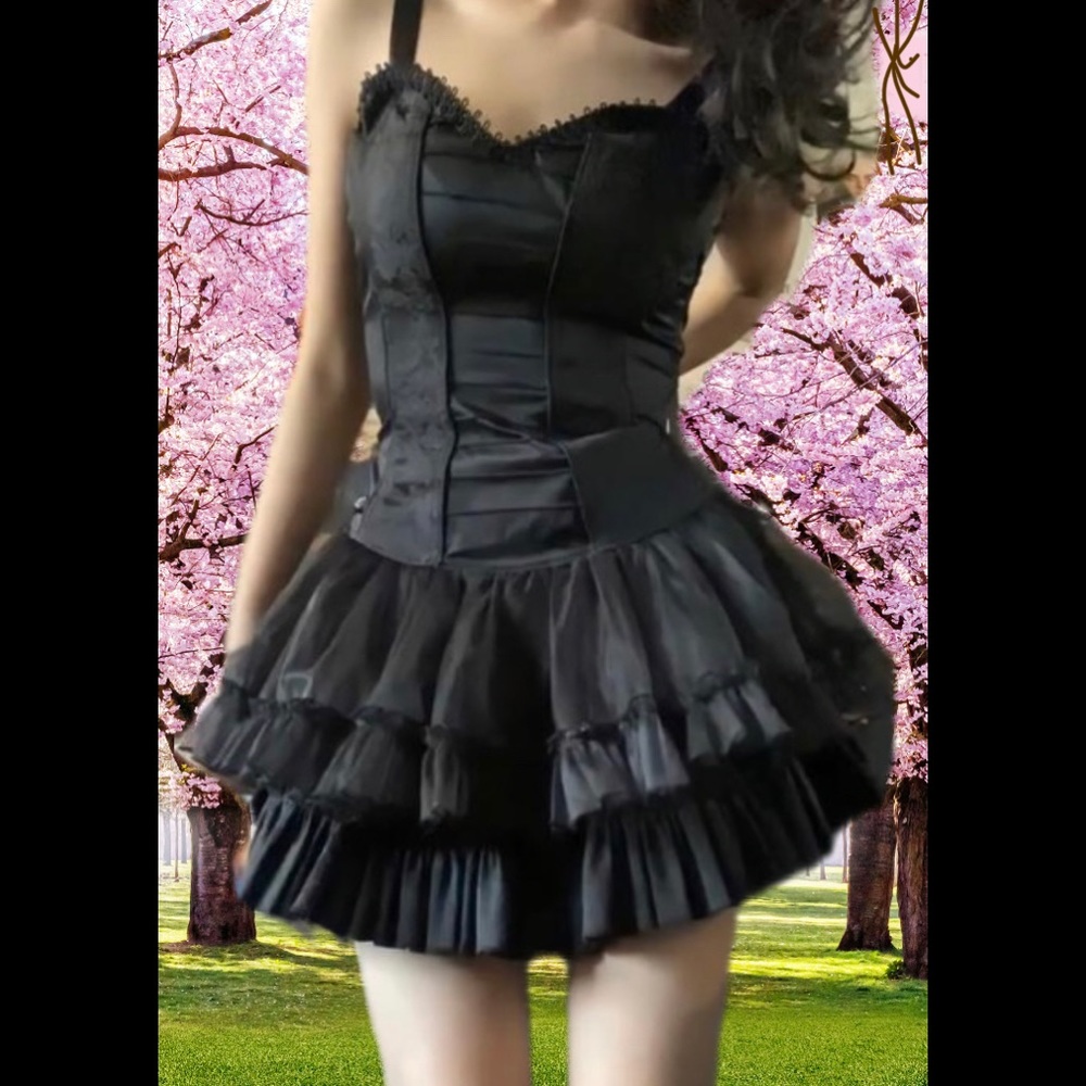 Tripp Nyc Brocade tutu Goth Ballerina Dress - Picture 13 of 16